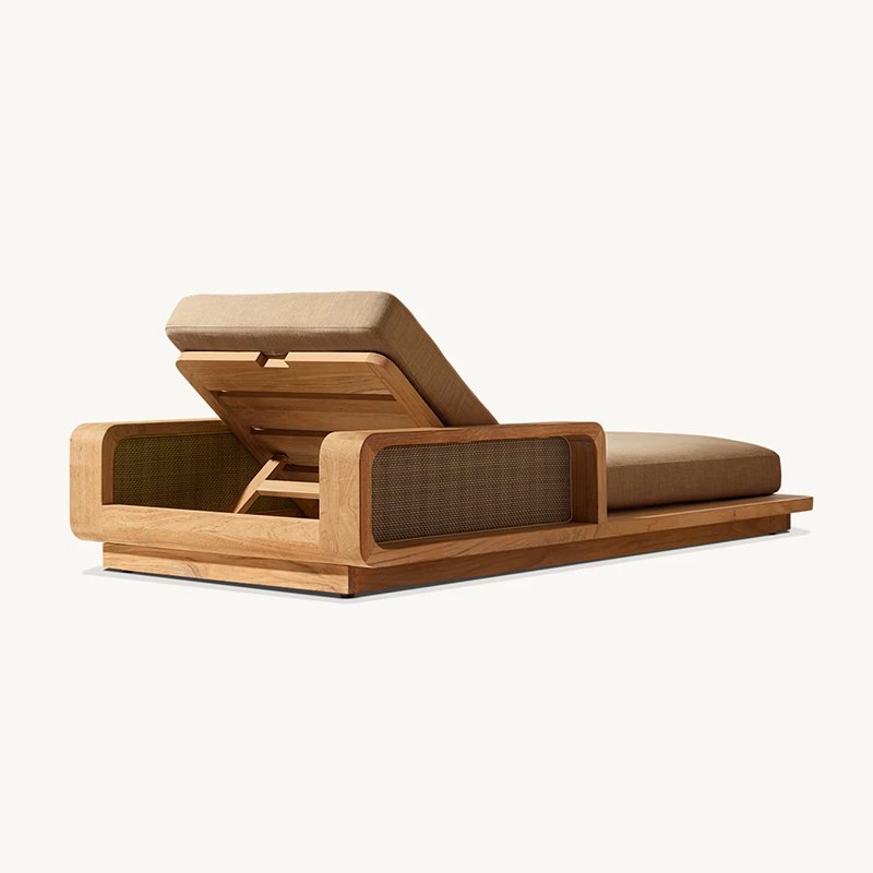 Chaises longues modernes en teck