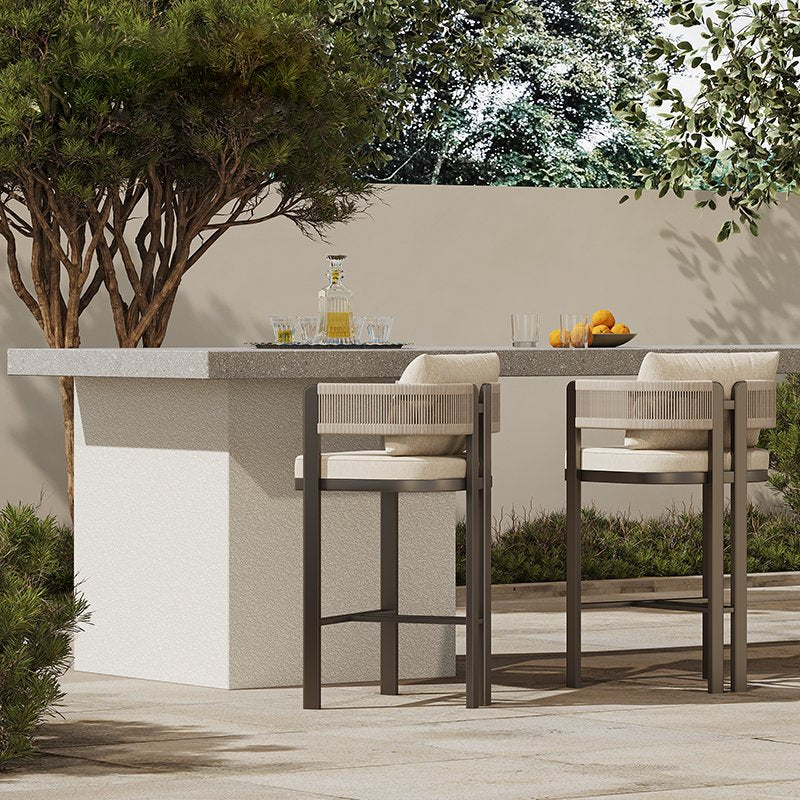 Chaises de bar d'extérieur en aluminium
