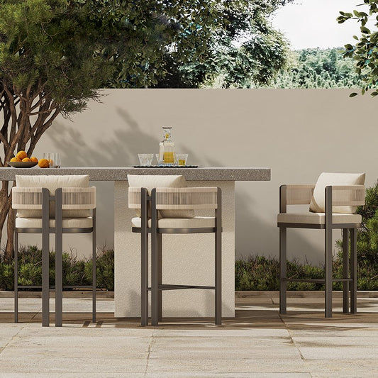 Chaises de bar d'extérieur en aluminium