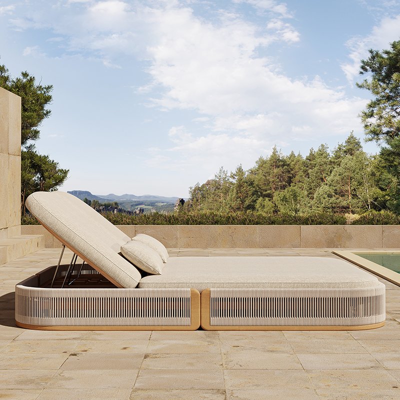 Chaises longues 2 places Lotus